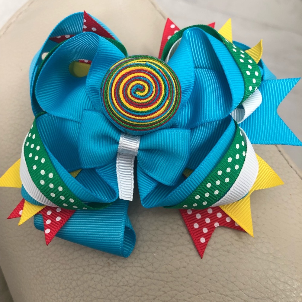 NWOT Handmade Birthday lollipop hair clip